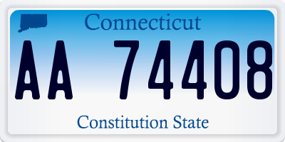 CT license plate AA74408