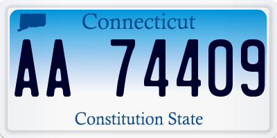 CT license plate AA74409