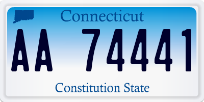 CT license plate AA74441