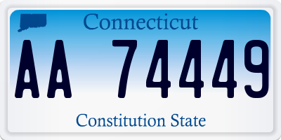 CT license plate AA74449