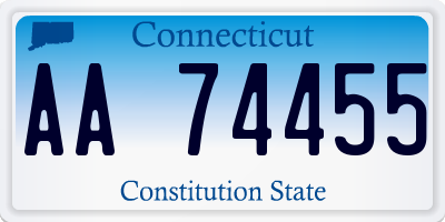 CT license plate AA74455