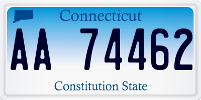 CT license plate AA74462
