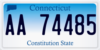 CT license plate AA74485