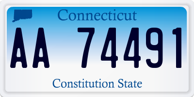 CT license plate AA74491