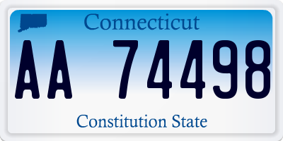 CT license plate AA74498