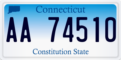 CT license plate AA74510