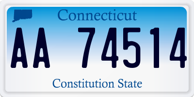 CT license plate AA74514