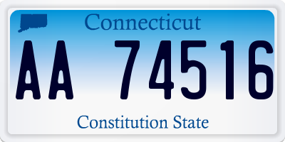 CT license plate AA74516