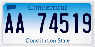 CT license plate AA74519