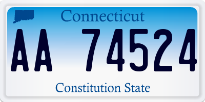 CT license plate AA74524