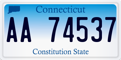 CT license plate AA74537