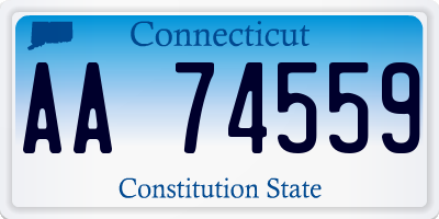 CT license plate AA74559