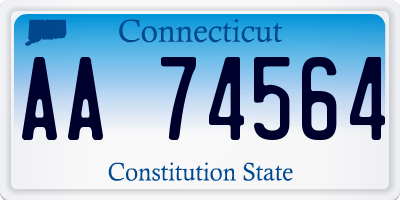 CT license plate AA74564