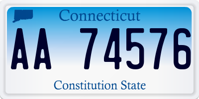 CT license plate AA74576