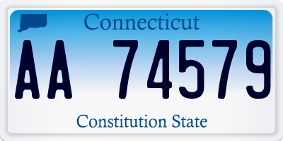 CT license plate AA74579