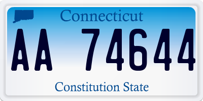 CT license plate AA74644