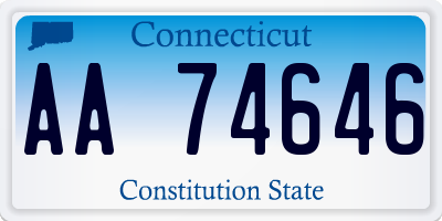 CT license plate AA74646