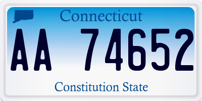 CT license plate AA74652