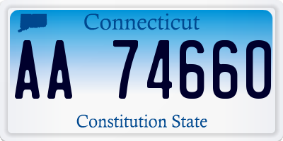 CT license plate AA74660