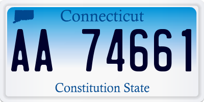 CT license plate AA74661