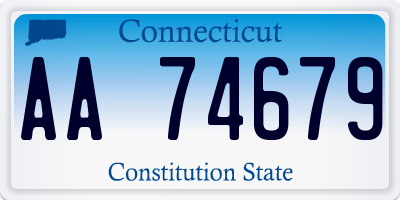 CT license plate AA74679