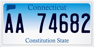 CT license plate AA74682