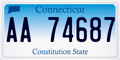 CT license plate AA74687