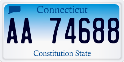 CT license plate AA74688