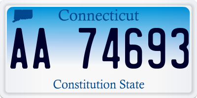 CT license plate AA74693