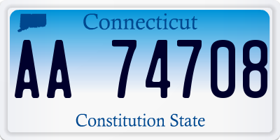 CT license plate AA74708