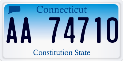 CT license plate AA74710