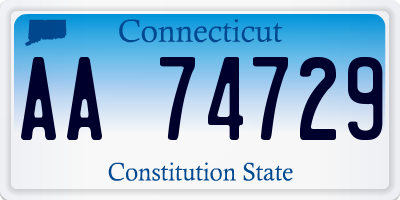 CT license plate AA74729
