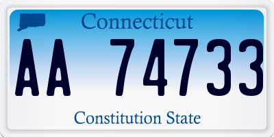 CT license plate AA74733