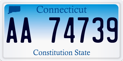 CT license plate AA74739