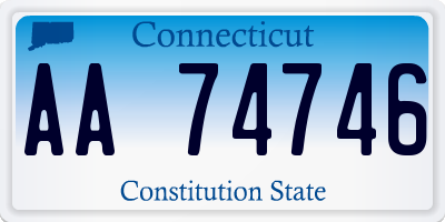 CT license plate AA74746