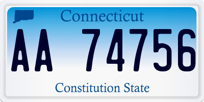 CT license plate AA74756