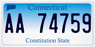 CT license plate AA74759