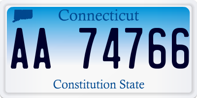 CT license plate AA74766