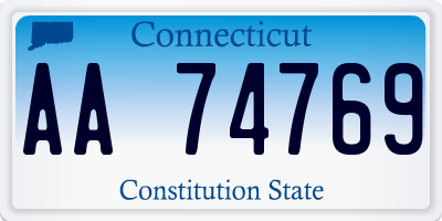 CT license plate AA74769