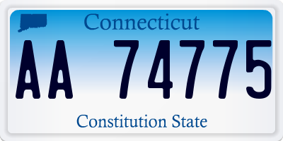 CT license plate AA74775