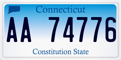 CT license plate AA74776