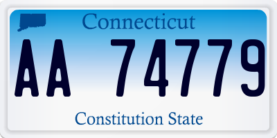 CT license plate AA74779