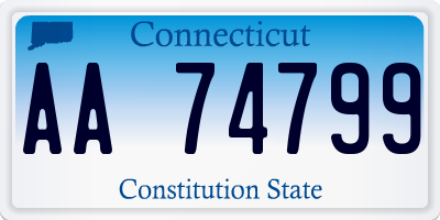 CT license plate AA74799