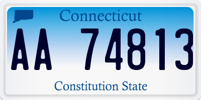 CT license plate AA74813
