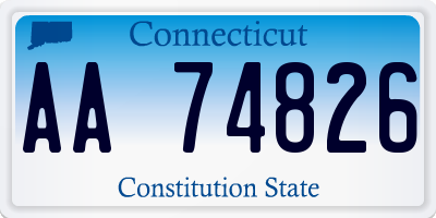 CT license plate AA74826