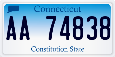 CT license plate AA74838