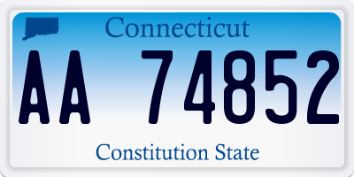 CT license plate AA74852