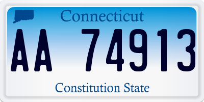 CT license plate AA74913