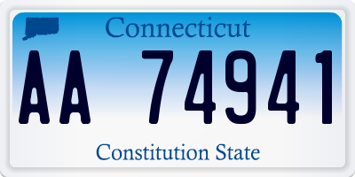 CT license plate AA74941