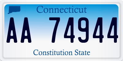 CT license plate AA74944
